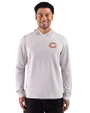 Chicago Bears - Cutter & Buck Adapt Recycled Soft Knit Stripe Mens Big & Tall Hooded Pullover Polished Heather/White Front