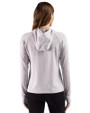 Green Bay Packers Cutter & Buck Adapt Recycled Soft Knit Stripe Womens Hooded Pullover Polished Heather/White Back