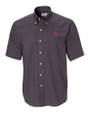 Cincinnati Reds Cutter & Buck Epic Easy Care Nailshead Mens Big and Tall Short Sleeve Dress Shirt Black Mannequin