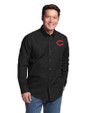 Cincinnati Reds Cutter & Buck Epic Easy Care Fine Twill Mens Big and Tall Dress Shirt Black Front