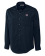 Chicago Cubs Cutter & Buck Epic Easy Care Fine Twill Mens Big and Tall Dress Shirt Navy Blue Mannequin