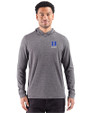 Duke Blue Devils Alumni Cutter & Buck Adapt Recycled Soft Knit Stripe Mens Big & Tall Hooded Pullover Black Heather Front