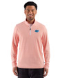 Florida Gators Cutter & Buck Adapt Recycled Soft Knit Stripe Mens Quarter Zip Pullover  College Orange Heather/White Front