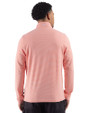 Florida Gators Cutter & Buck Adapt Recycled Soft Knit Stripe Mens Quarter Zip Pullover  College Orange Heather/White Back