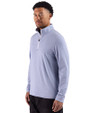 Florida Gators Cutter & Buck Adapt Recycled Soft Knit Stripe Mens Quarter Zip Pullover  Tour Blue Heather/White Side