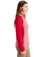 Atlanta Braves Cutter & Buck Forge Tonal Stripe Stretch Half Zip Womens Top Cardinal Red Side