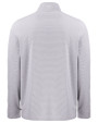 Miami University RedHawks - Cutter & Buck Adapt Recycled Soft Knit Stripe Mens Quarter Zip Pullover  Polished Heather/White Mannequin Back