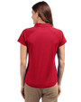Atlanta Braves Cutter & Buck Forge Stretch Womens Short Sleeve Polo Cardinal Red Back