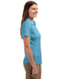 Atlanta Braves Cutter & Buck Prospect Eco Textured Stretch Recycled Womens Short Sleeve Polo Atlas Light Blue Side
