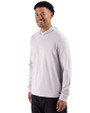 Florida Gators Cutter & Buck Adapt Recycled Soft Knit Stripe Mens Hooded Pullover Polished Heather/White Side