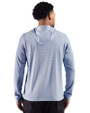 Florida Gators Cutter & Buck Adapt Recycled Soft Knit Stripe Mens Hooded Pullover Tour Blue Heather/White Back