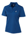 Atlanta Braves Cutter & Buck Genre Textured Solid Womens Polo Tour Blue Mannequin