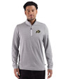 Colorado Buffaloes Cutter & Buck Adapt Recycled Soft Knit Stripe Mens Quarter Zip Pullover  Black Heather/White Front