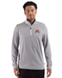 Minnesota Golden Gophers Cutter & Buck Adapt Recycled Soft Knit Stripe Mens Quarter Zip Pullover  Black Heather/White Front