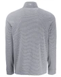 UCF Knights Cutter & Buck Adapt Recycled Soft Knit Stripe Mens Quarter Zip Pullover  Black Heather/White Mannequin Back