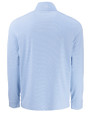 Saint Louis Billikens Cutter & Buck Adapt Recycled Soft Knit Stripe Mens Quarter Zip Pullover  Atlas Heather/White Mannequin Back
