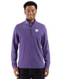 Kansas State Wildcats Cutter & Buck Adapt Recycled Soft Knit Stripe Mens Quarter Zip Pullover  College Purple Heather Front
