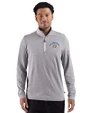 San Jose State Spartans Cutter & Buck Adapt Recycled Soft Knit Stripe Mens Quarter Zip Pullover  Black Heather/White Front