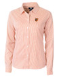 Baltimore Orioles Cutter & Buck Versatech Pinstripe Stretch Womens Long Sleeve Dress Shirt College Orange Mannequin