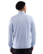 Old Dominion Monarchs Cutter & Buck Adapt Recycled Soft Knit Stripe Mens Big & Tall Quarter Zip Pullover Atlas Heather/White Back