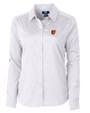 Baltimore Orioles Cutter & Buck Versatech Geo Dobby Stretch Womens Long Sleeve Dress Shirt White/Black Mannequin