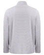 Memphis Tigers Cutter & Buck Adapt Recycled Soft Knit Stripe Mens Big & Tall Quarter Zip Pullover Polished Heather/White Mannequin Back