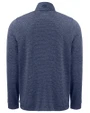 Navy Midshipmen Cutter & Buck Adapt Recycled Soft Knit Stripe Mens Big & Tall Quarter Zip Pullover Navy Blue Heather Mannequin Back