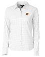 Baltimore Orioles Cutter & Buck Versatech Tattersall Stretch Womens Long Sleeve Dress Shirt Charcoal Mannequin