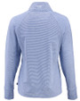 North Carolina A&T Aggies Cutter & Buck Adapt Recycled Soft Knit Stripe Womens Quarter Zip Pullover Tour Blue Heather/White Mannequin Back