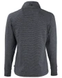 Oakland Golden Grizzlies Cutter & Buck Adapt Recycled Soft Knit Stripe Womens Quarter Zip Pullover Black Heather Mannequin Back