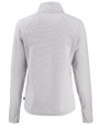 Bowie State Bulldogs Cutter & Buck Adapt Recycled Soft Knit Stripe Womens Quarter Zip Pullover Polished Heather/White Mannequin Back