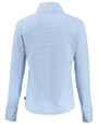 Saint Louis Billikens Cutter & Buck Adapt Recycled Soft Knit Stripe Womens Quarter Zip Pullover Atlas Heather/White Mannequin Back