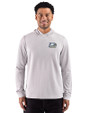 Georgia Southern Eagles Cutter & Buck Adapt Recycled Soft Knit Stripe Mens Hooded Pullover Polished Heather/White Front