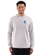 Duke Blue Devils - Cutter & Buck Adapt Recycled Soft Knit Stripe Mens Hooded Pullover Polished Heather/White Front