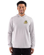 Bryant University Bulldogs Cutter & Buck Adapt Recycled Soft Knit Stripe Mens Hooded Pullover Polished Heather/White Front