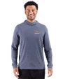 Gonzaga Bulldogs Cutter & Buck Adapt Recycled Soft Knit Stripe Mens Hooded Pullover Navy Blue Heather Front