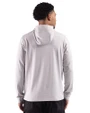 Florida State Seminoles Cutter & Buck Adapt Recycled Soft Knit Stripe Mens Big & Tall Hooded Pullover Polished Heather/White Back