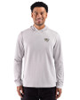 Wake Forest Demon Deacons Cutter & Buck Adapt Recycled Soft Knit Stripe Mens Big & Tall Hooded Pullover Polished Heather/White Front