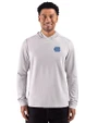 North Carolina Tar Heels Cutter & Buck Adapt Recycled Soft Knit Stripe Mens Big & Tall Hooded Pullover Polished Heather/White Front
