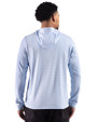 Villanova Wildcats Cutter & Buck Adapt Recycled Soft Knit Stripe Mens Big & Tall Hooded Pullover Atlas Heather/White Back