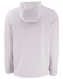 Creighton Bluejays Cutter & Buck Adapt Recycled Soft Knit Stripe Mens Big & Tall Hooded Pullover Polished Heather/White Mannequin Back