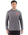 Houston Cougars Cutter & Buck Adapt Recycled Soft Knit Stripe Mens Big & Tall Hooded Pullover Black Heather Front