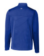 Chicago Cubs Cutter & Buck Traverse Stretch Eco Stripe Quarter Zip Mens Pullover Tour Blue Mannequin Back