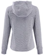Dartmouth Big Green Cutter & Buck Adapt Recycled Soft Knit Stripe Womens Hooded Pullover Black Heather/White Mannequin Back