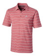 Atlanta Braves Cutter & Buck Forge Epic Confidence Recycled Heathered Stripe Stretch Mens Polo Cardinal Red Mannequin