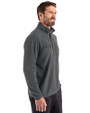 Cleveland Guardians Cutter & Buck Woodland Recycled Fleece Mens Snap Pullover Elemental Grey Side