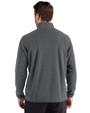 Cleveland Guardians Cutter & Buck Woodland Recycled Fleece Mens Snap Pullover Elemental Grey Back