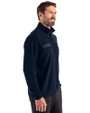 Cleveland Guardians Cutter & Buck Woodland Recycled Fleece Mens Snap Pullover Navy Blue Side