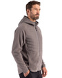 Boston Red Sox Cutter & Buck Woodland Epic Versatility Recycled Insulated Fleece Mens Full Zip Jacket Elemental Grey Side