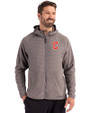 Cleveland Guardians - Cutter & Buck Woodland Epic Versatility Recycled Insulated Fleece Mens Full Zip Jacket Elemental Grey Front